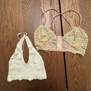 Intimately by Free People bralette and halter bra Bundle Set Size Small Floral